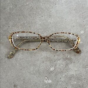 JEAN LAFONT vintage cheetah print eyeglasses frames